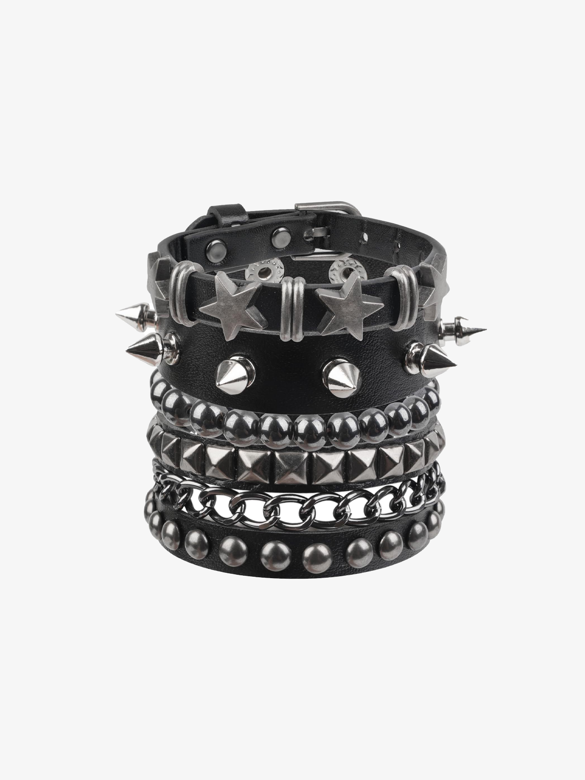 Studded Multi-Layer Punk Bracelet