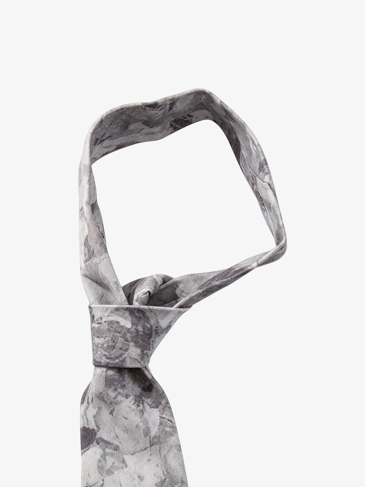 Grey Floral Tie