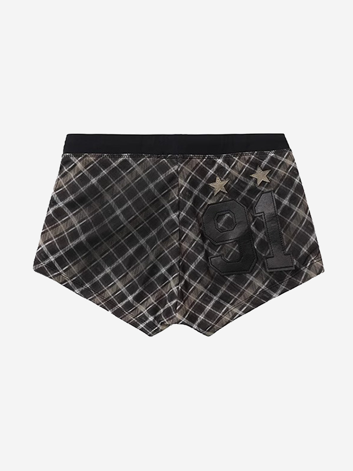 Sportliche Shorts mit Y2K-Grafikstreifen