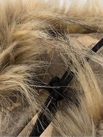 Camo Faux Fur Trim Hat