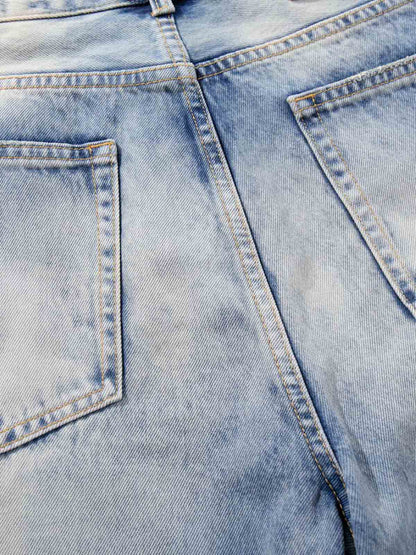 Washed Splatter-Paint Jeans 