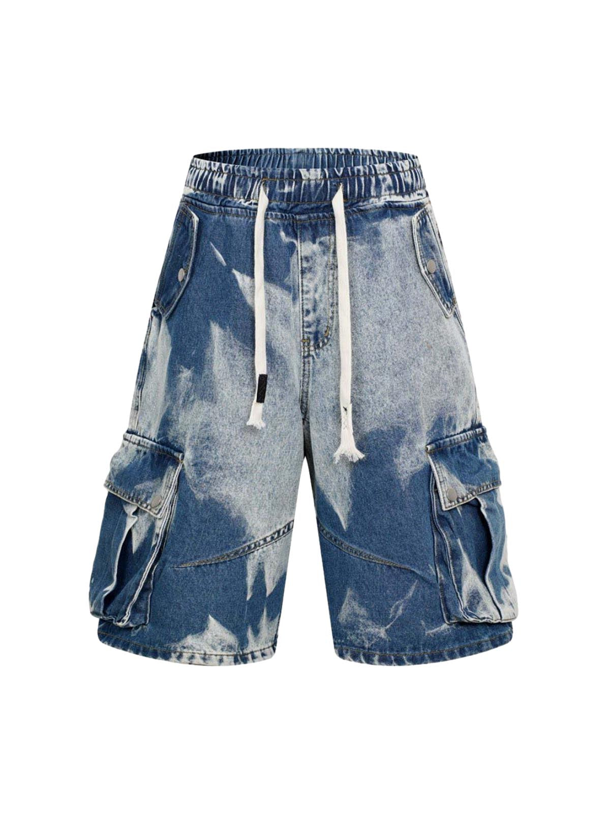 Tie-Dye Drawstring Cargo Jorts
