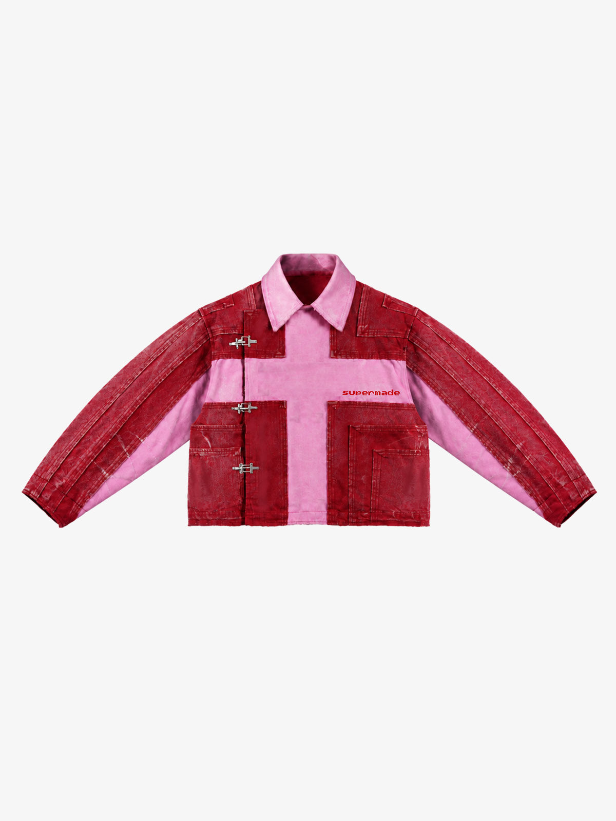 Cross-Seam Buckle Cropped Utility Jacket