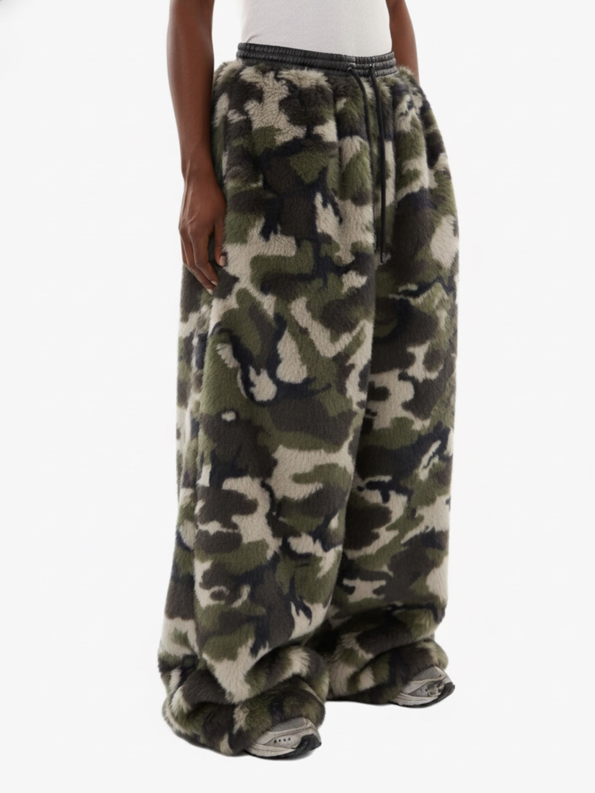 SUPERMADE Camouflage Faux Fur Quilted Set 