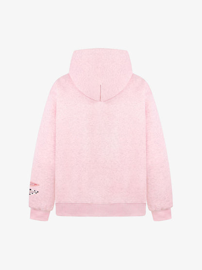 Cotton Blend Hoodie with Hair Clip Print Design for Men and Women 