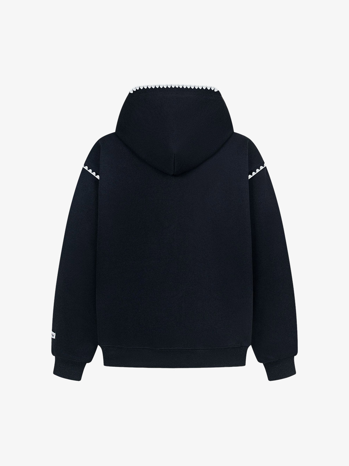 Heavy Lace Check Patch Embroidered Hoodie 