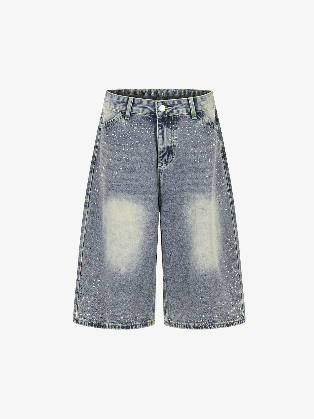 Bermudas vaqueras desgastadas con pedrería