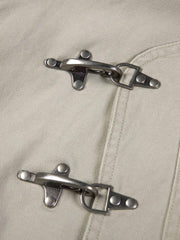 Asymmetrical Zip Metal Buckle Bomber Jacket