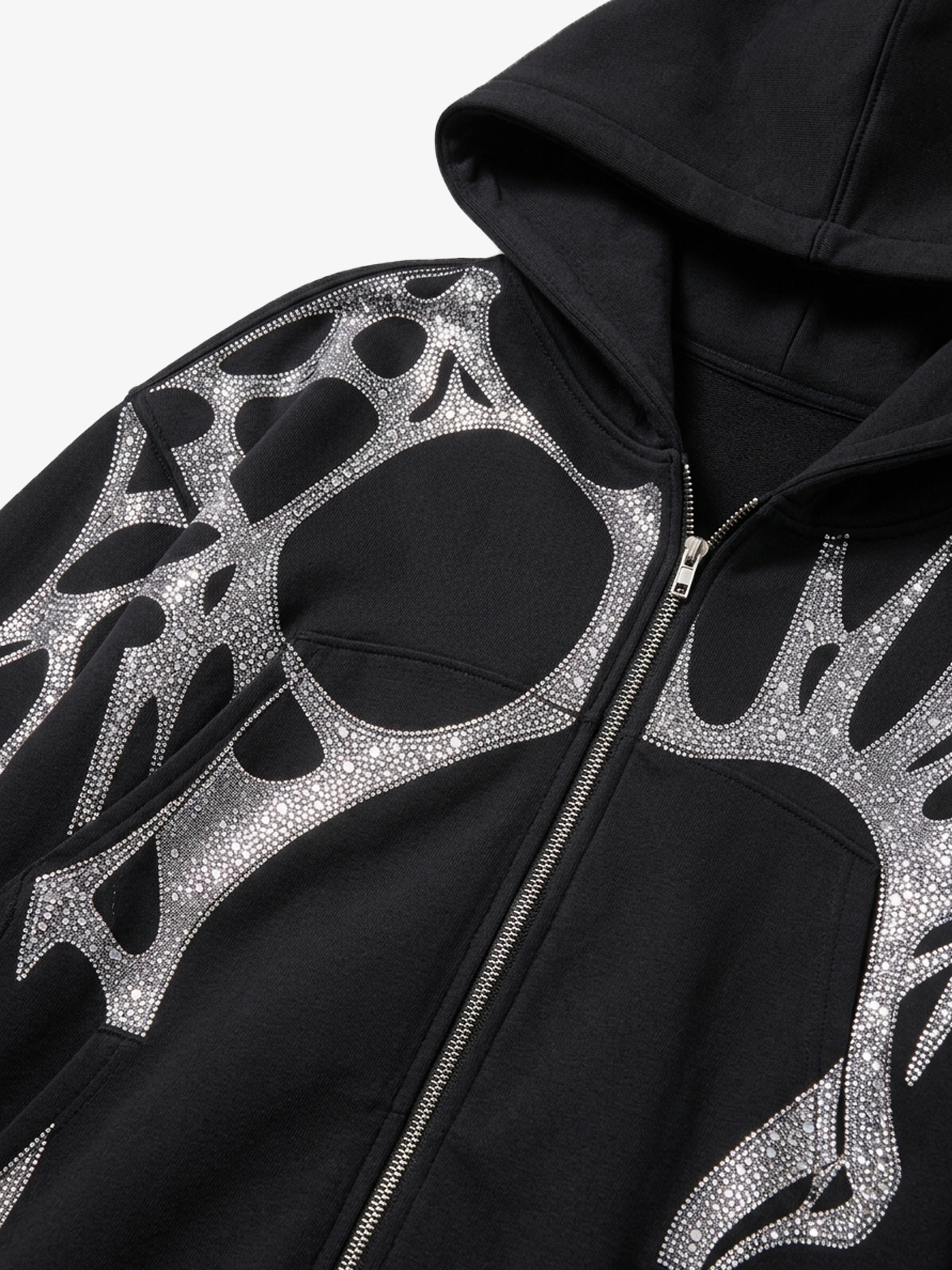 Spiderweb Graphic Full-Zip Hoodie & Sweatpants Set