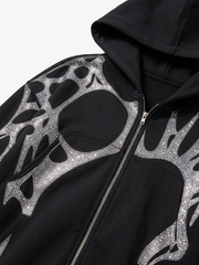 Spiderweb Graphic Full-Zip Hoodie & Sweatpants Set