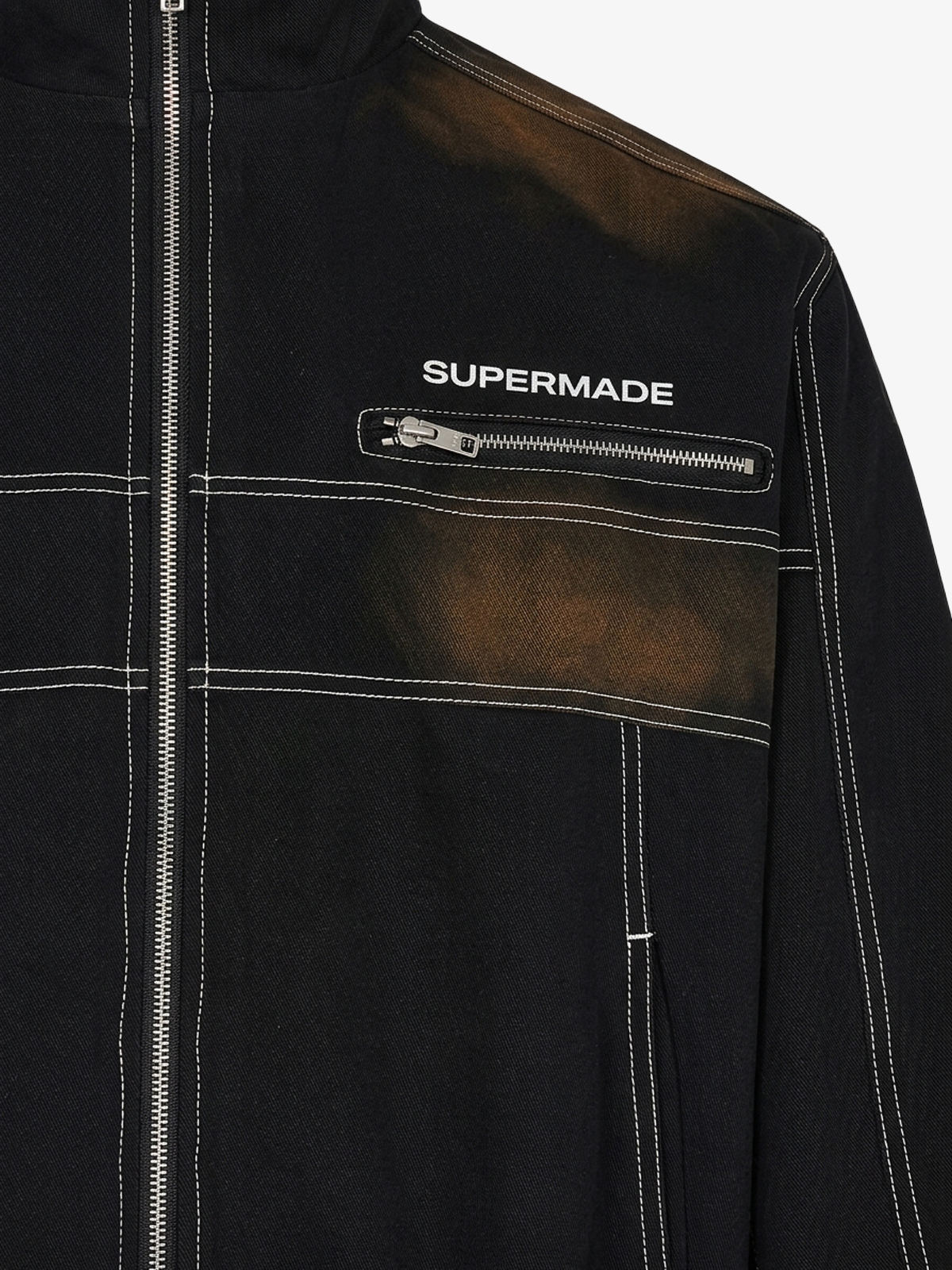 Spray-Washed Multi-Zip Jacket