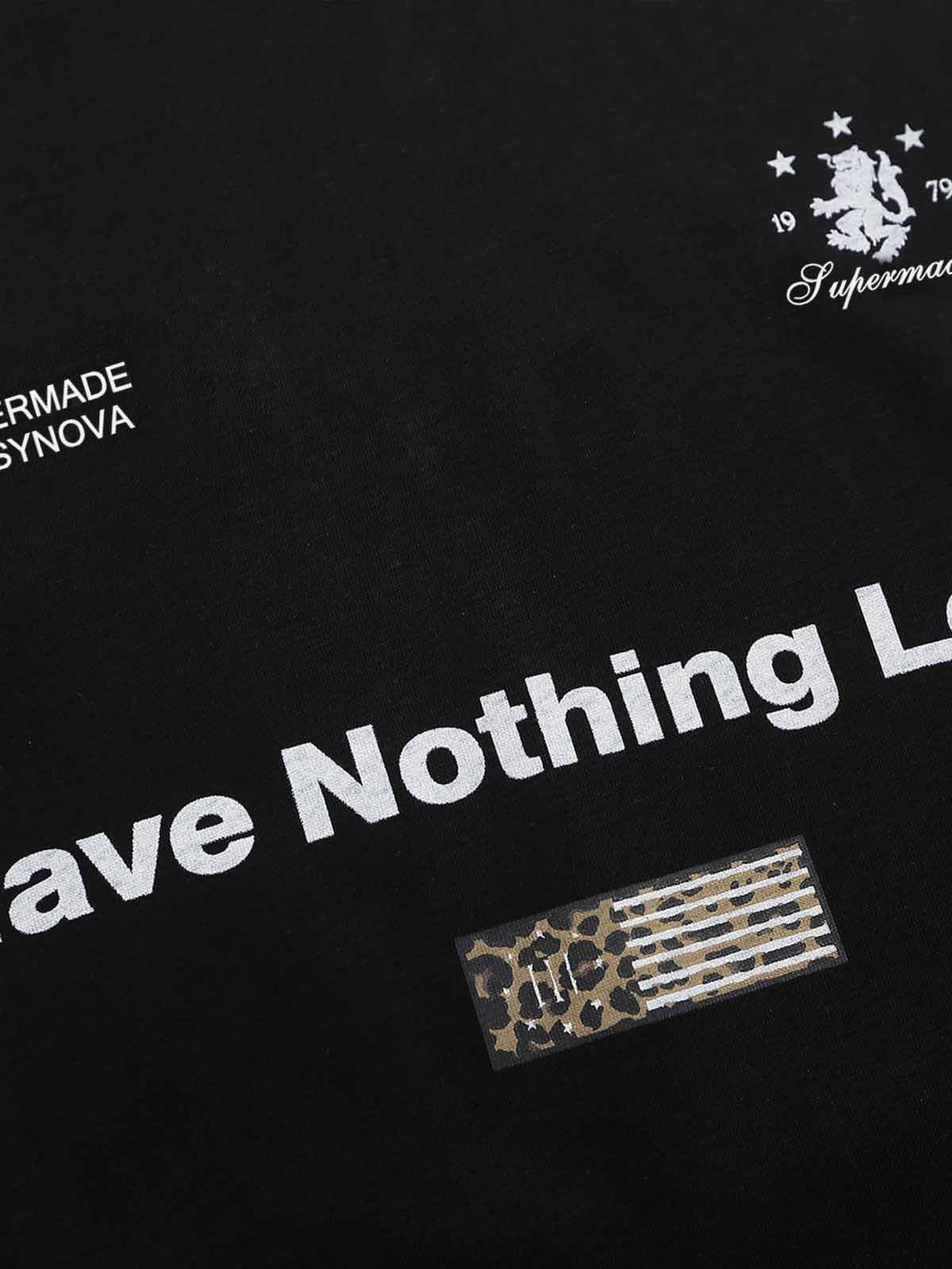 Leopard-Panel Slogan Quick-Dry Long Sleeve Tee