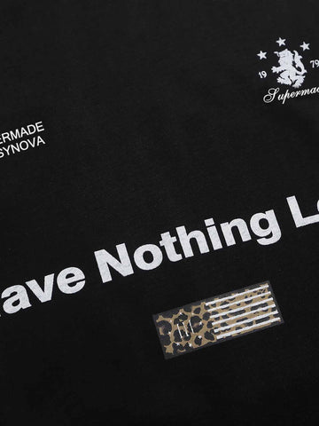 Leopard-Panel Slogan Quick-Dry Long Sleeve Tee