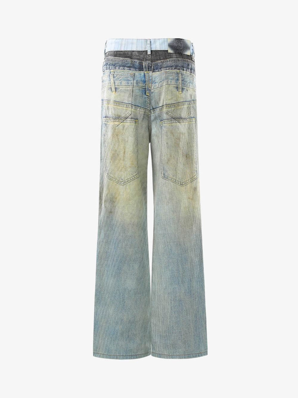 3D Illusion Layered Baggy Jeans 