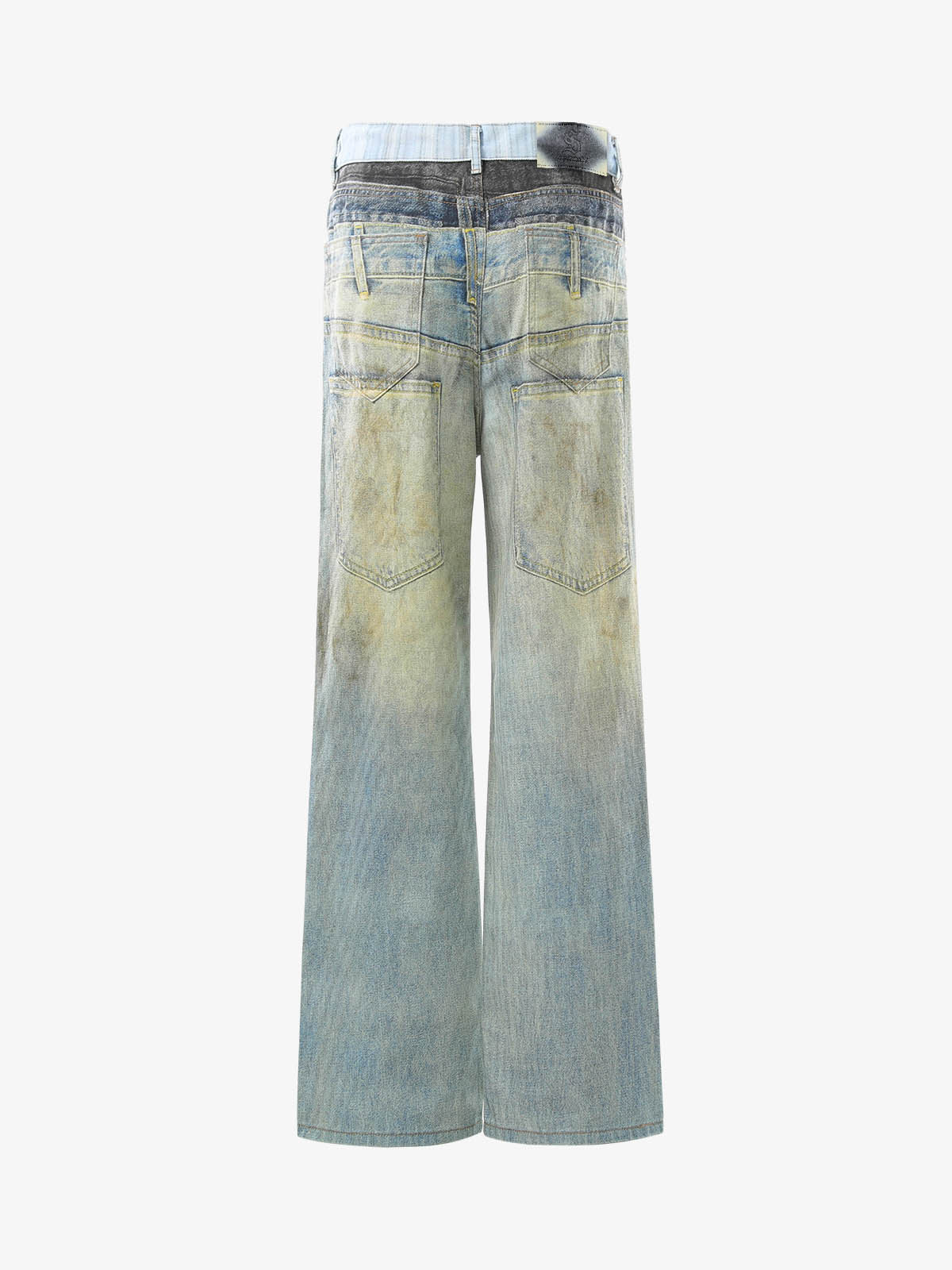 3D Illusion Layered Baggy Jeans 