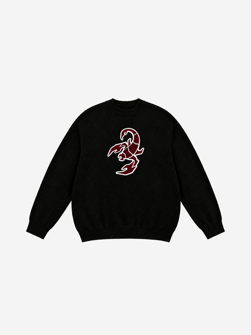 Strickpullover mit Skorpion-Stern-Grafik