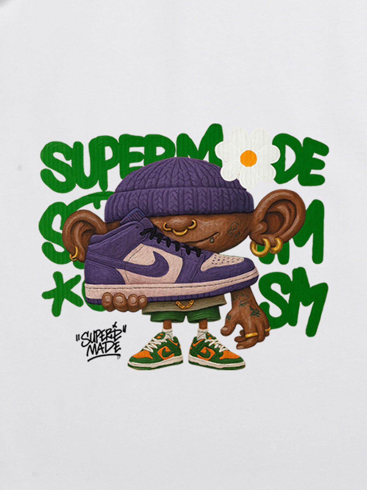 Thesupermade Cartoon Graffiti Sneaker Lovers T-shirt 