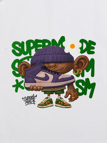 Street Cartoon Sneaker Graffiti Sneaker T-shirt 