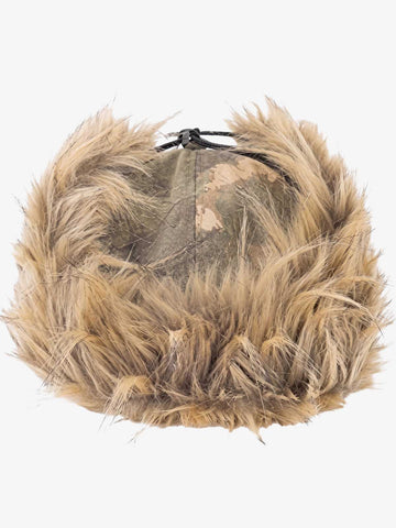 Camo Faux Fur Trim Hat