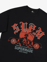 thesupermade-Cotton Basketball Graphic T-Shirt with "Practice Is A Silent Rivalry" Print and Oversized Fit 