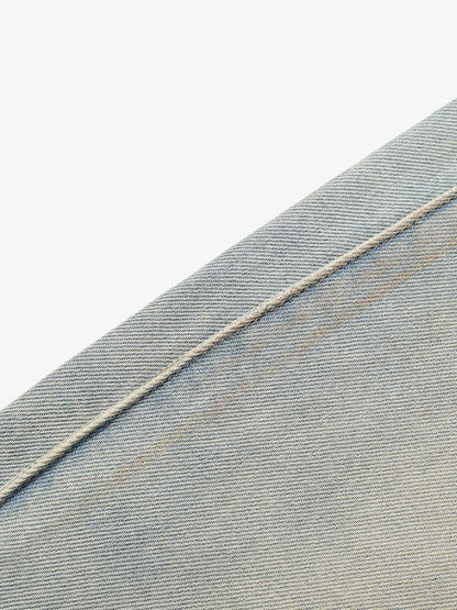 Wide-Leg Denim Trousers with Distressed Details for Everyday Style 