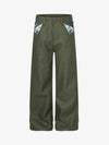 Button Detail Patchwork Jeans
