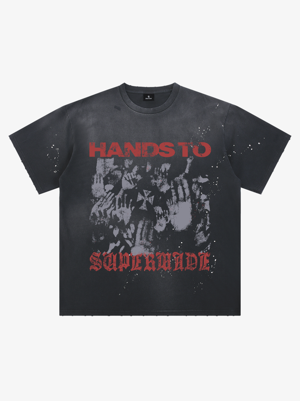 Ink Splatter Graphic Washed Tee