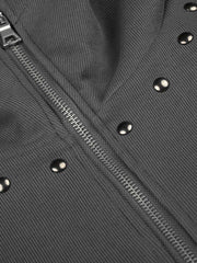 Rivet Character Graphic Zip Hoodie