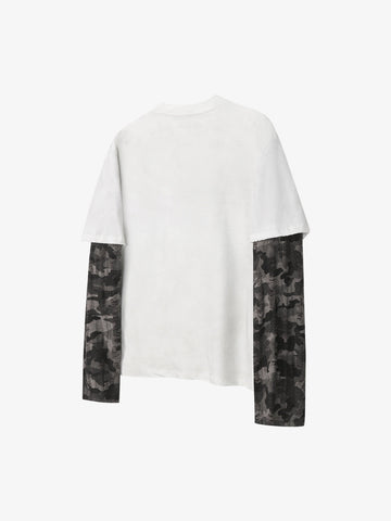Layered Leopard Horse Graphic Long Sleeve T-Shirt 