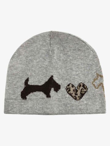 Leopard Heart & Dachshund Knit Beanie Hat 