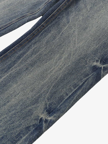 Retro Washed Faded Flared Jeans 