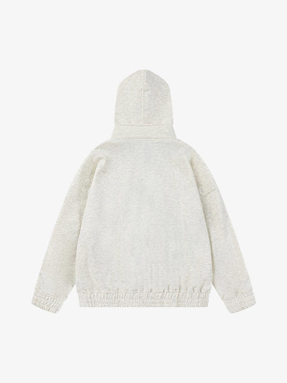 Retro Embroidered College Detachable Hoodie 