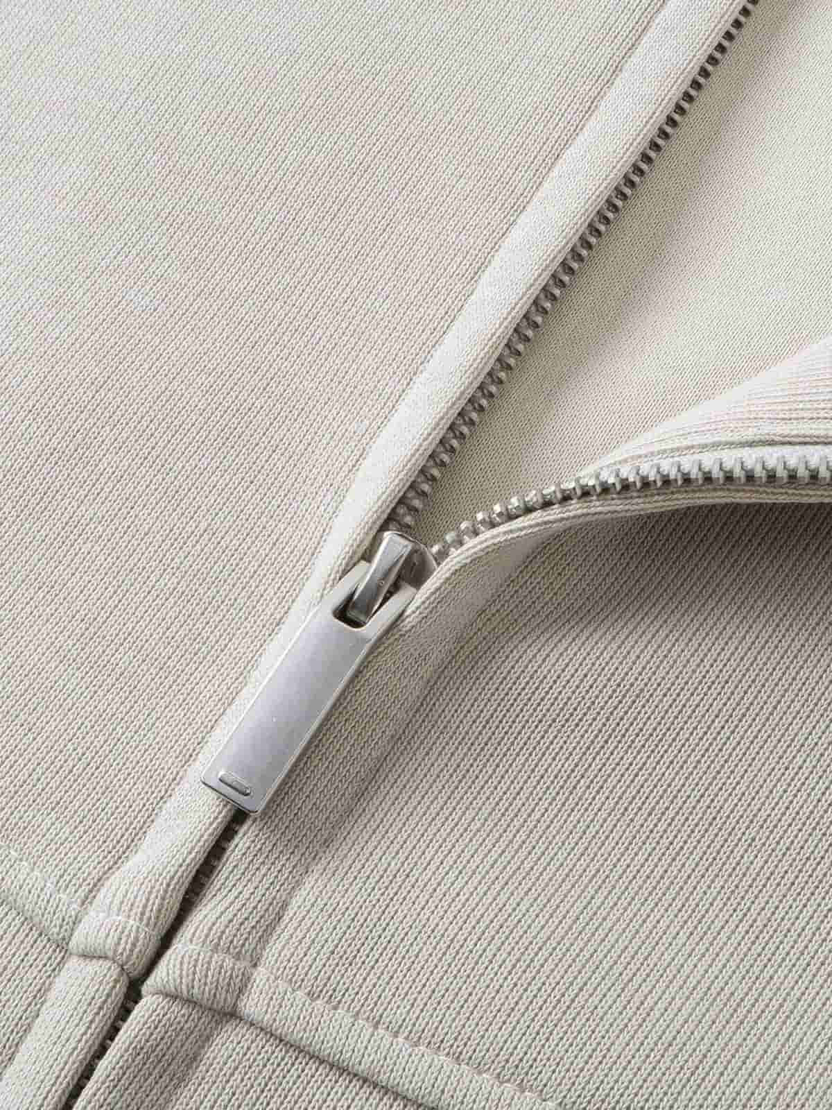 Stylish Hooded Zip-Up Sweatshirt with Unique Sleeve Design 