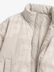 Embroidered All-Over Print Padded Coats