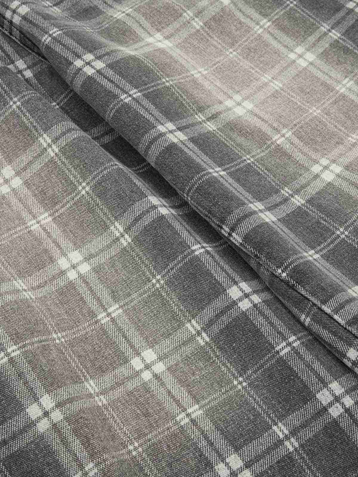 Plaid Wide Leg Barrel Denim Jeans