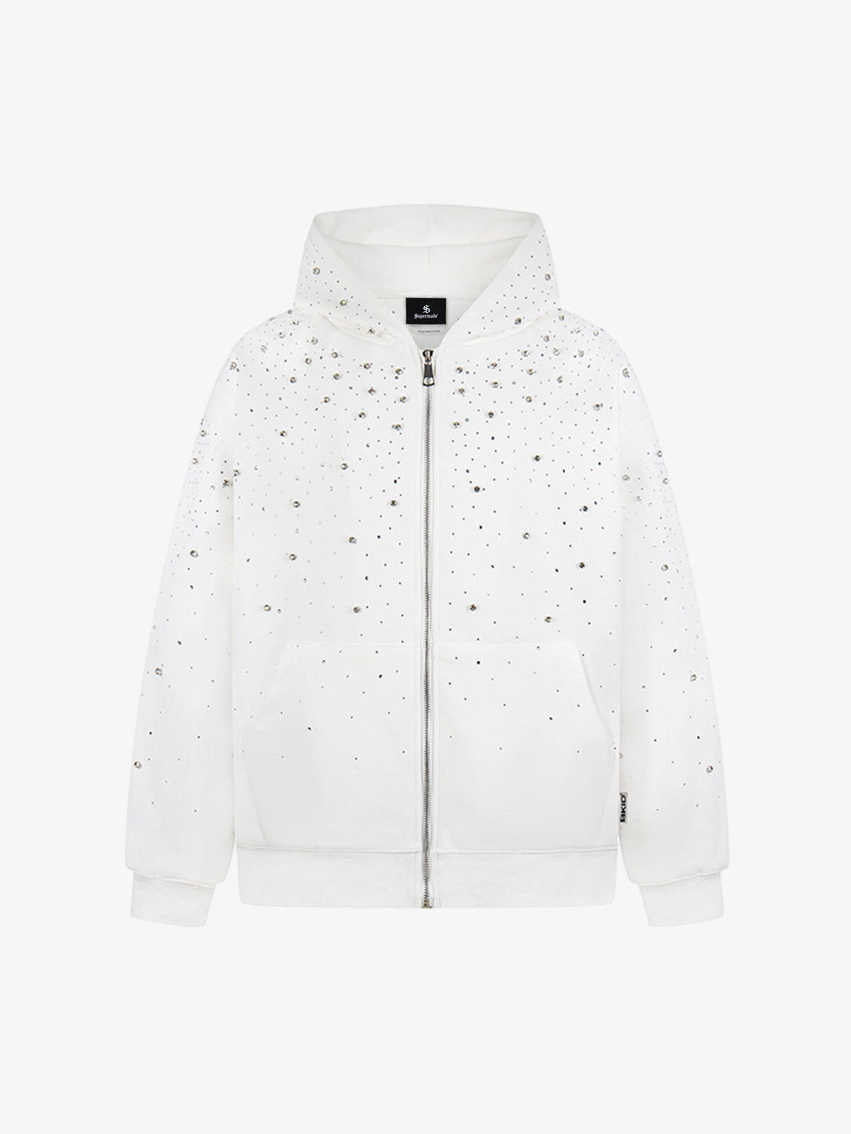 Rhinestone Zip Hoodie