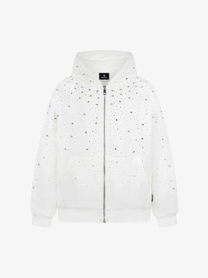 Rhinestone Zip Hoodie