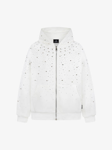 Rhinestone Zip Hoodie