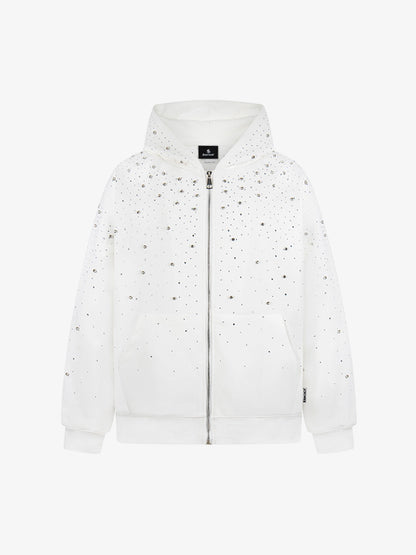 Rhinestone Zip Hoodie