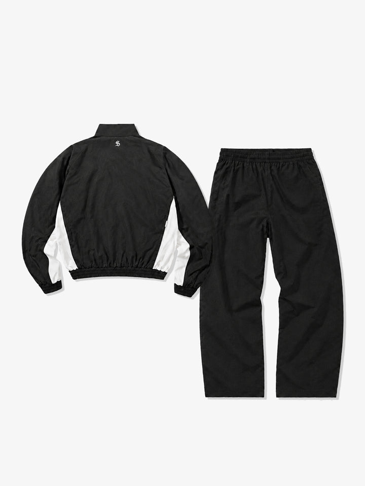 Digital Camo Patchwork Windbreaker & Pants Set