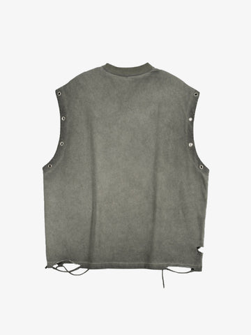 Barbed Wire Chain Graphic Sleeveless Vest 
