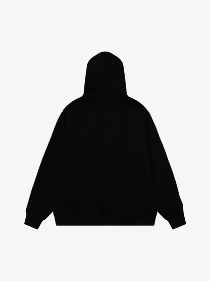 Retro Plush Collar Cartoon Anime Zip-Up Hoodie 