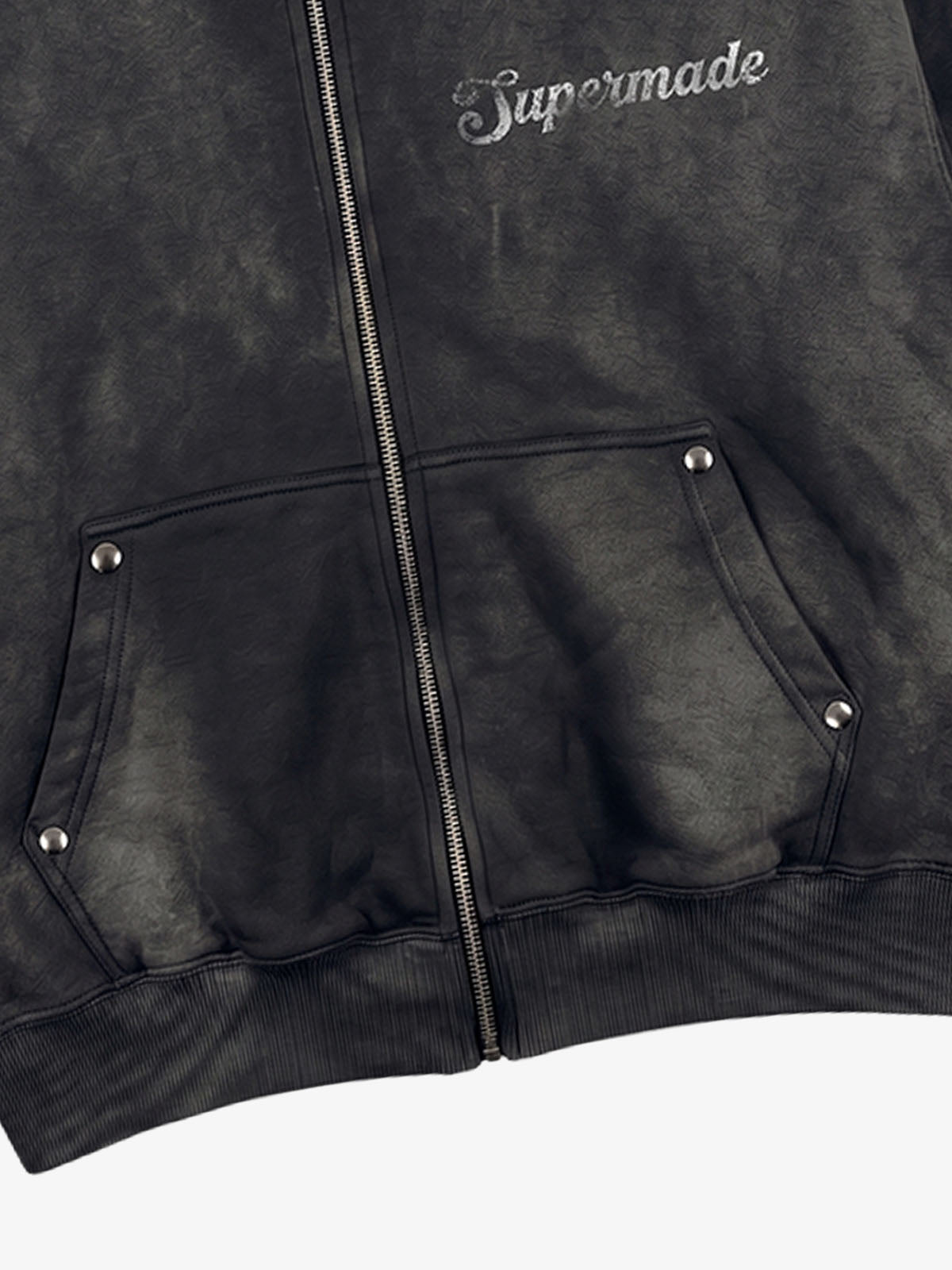 Skull Graphic Washed Hoodie