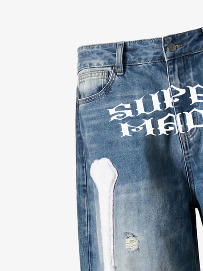 Fractured Bone Baggy Jeans