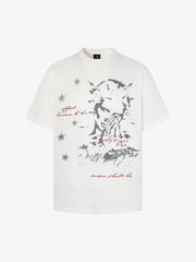 Abstract Portrait Star Graphic T-Shirt 