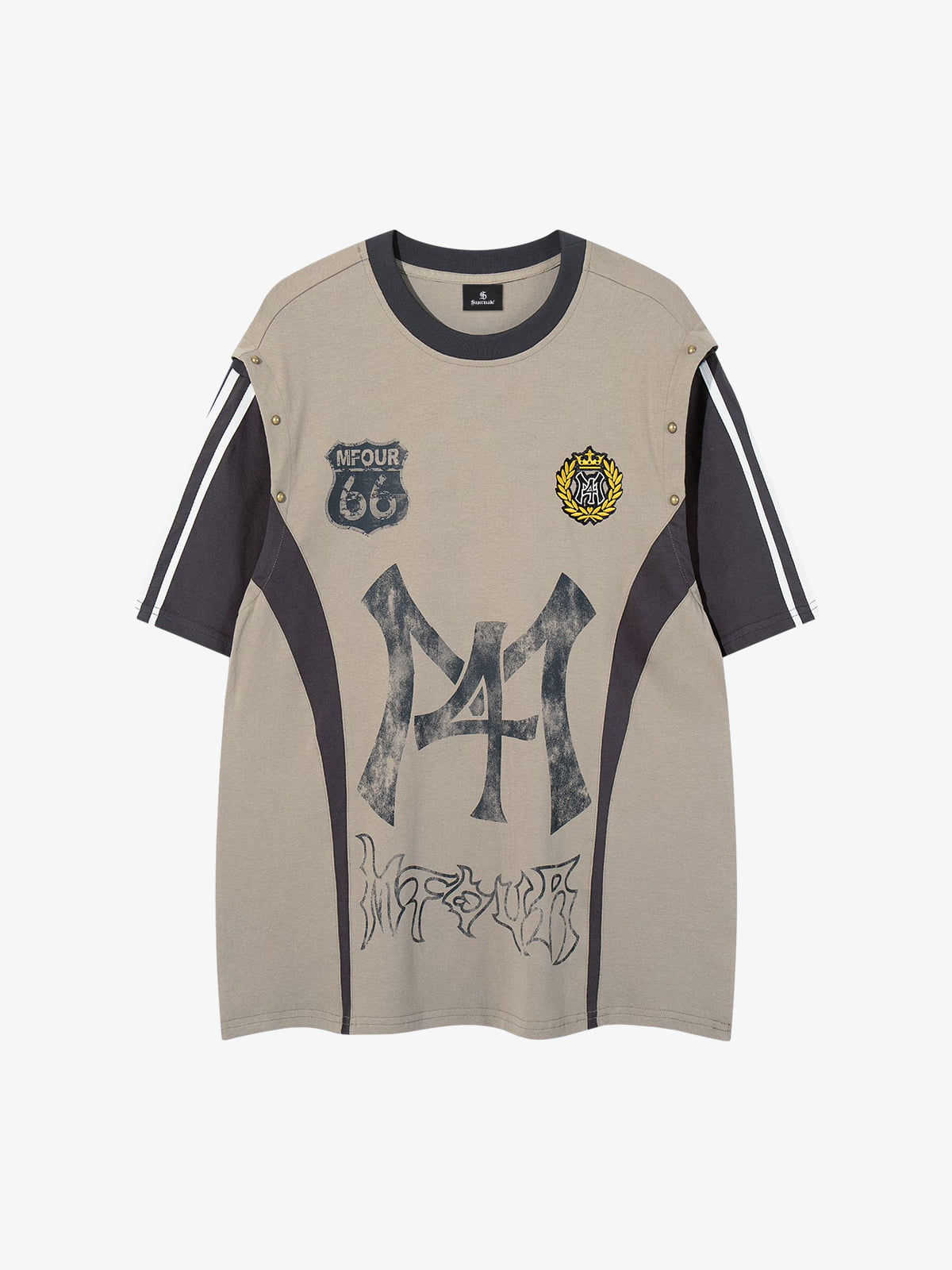 2025 Spring/Summer Graphic T-Shirt with Bold Number Design 