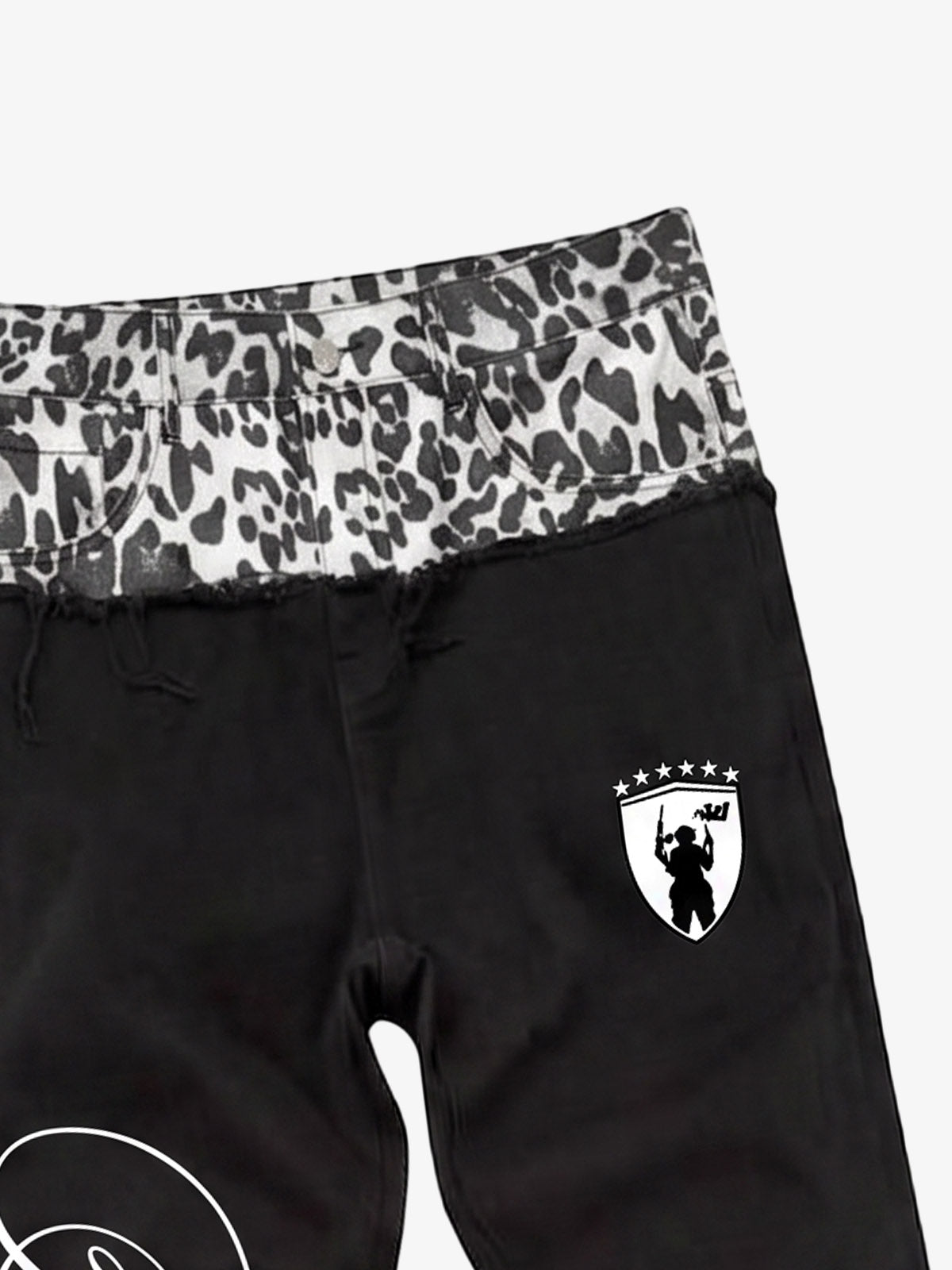 Leopard Patchwork Trousers