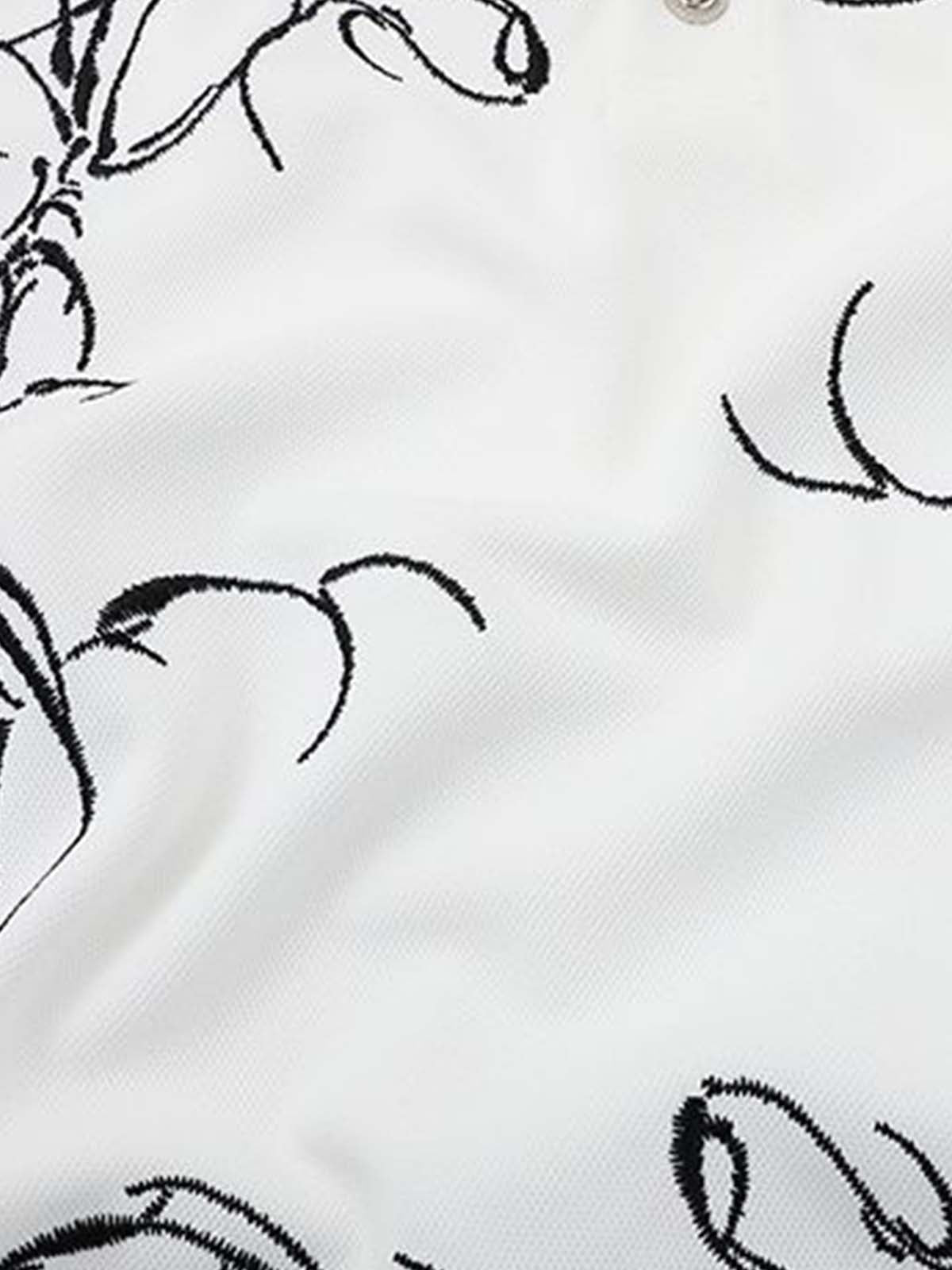 Thorn-Wreath Graphic Polo Shirt 