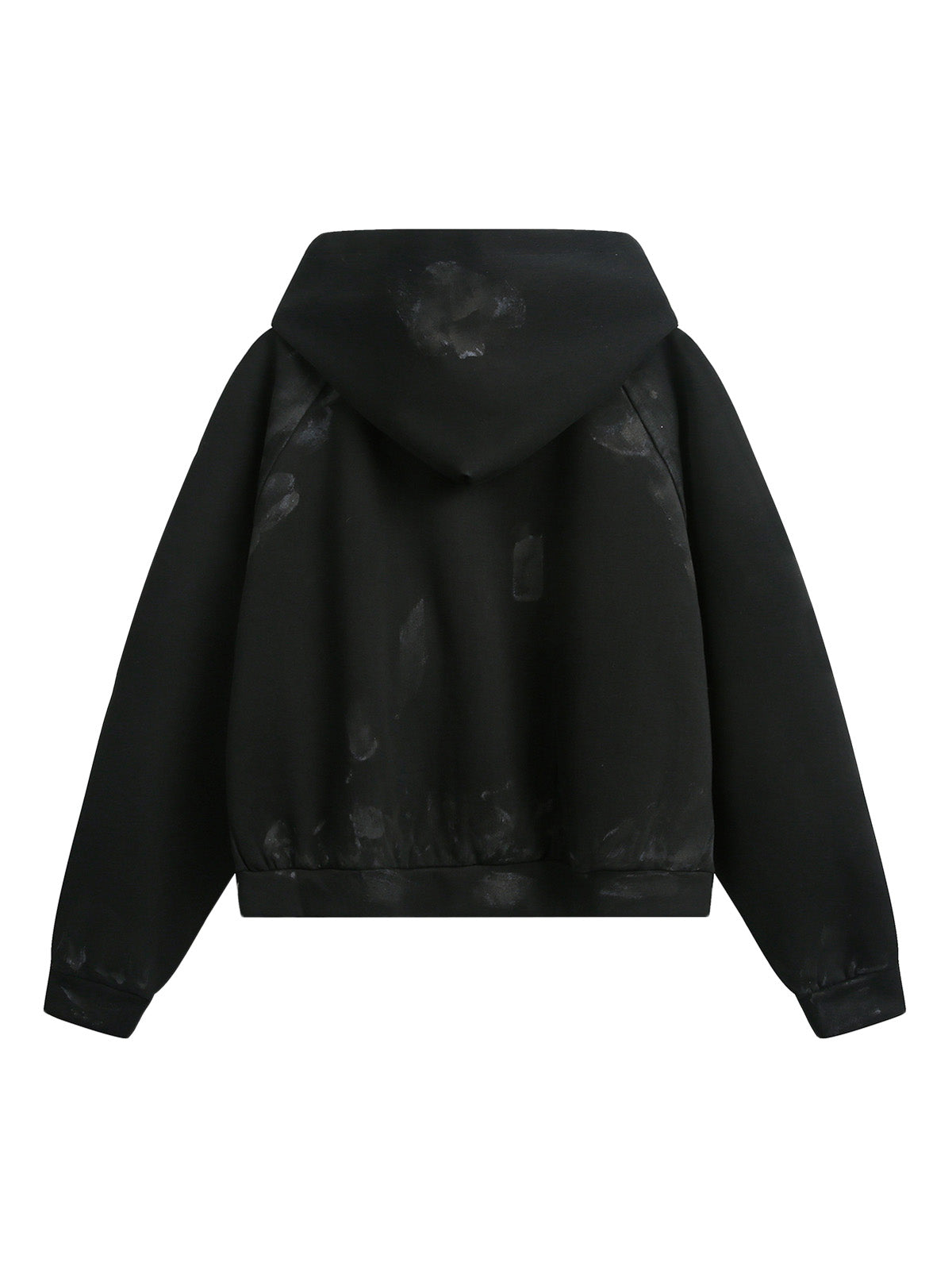 Distressed Calendar Patchwork Cardigan Hoodie 