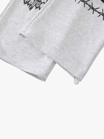 Dark Graphic Print Sweatpants 